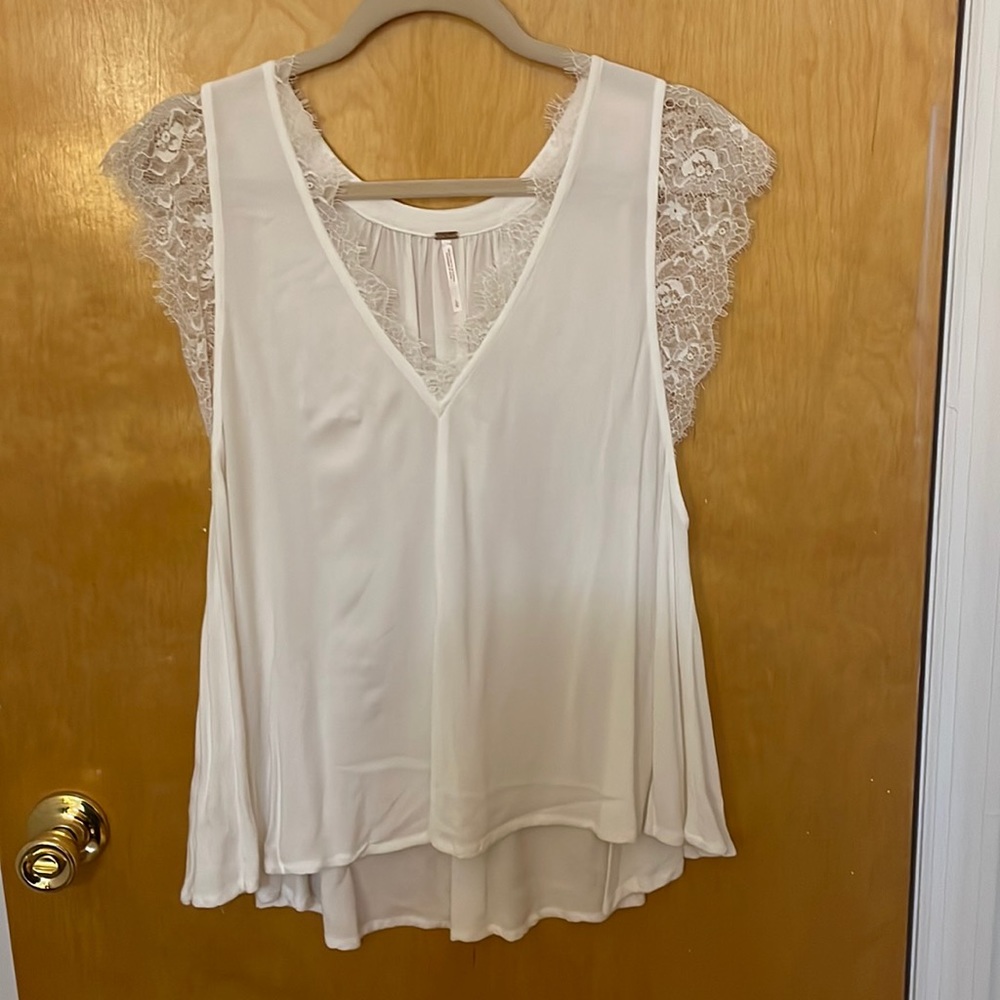 Free People Ivory Lace Tank